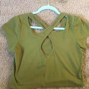 Olive Green crop top